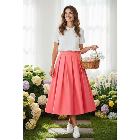 White House Black Market Dresses & Skirts - $140 NEW White House Black Market Elegant Gelato Taffeta Midi Skirt